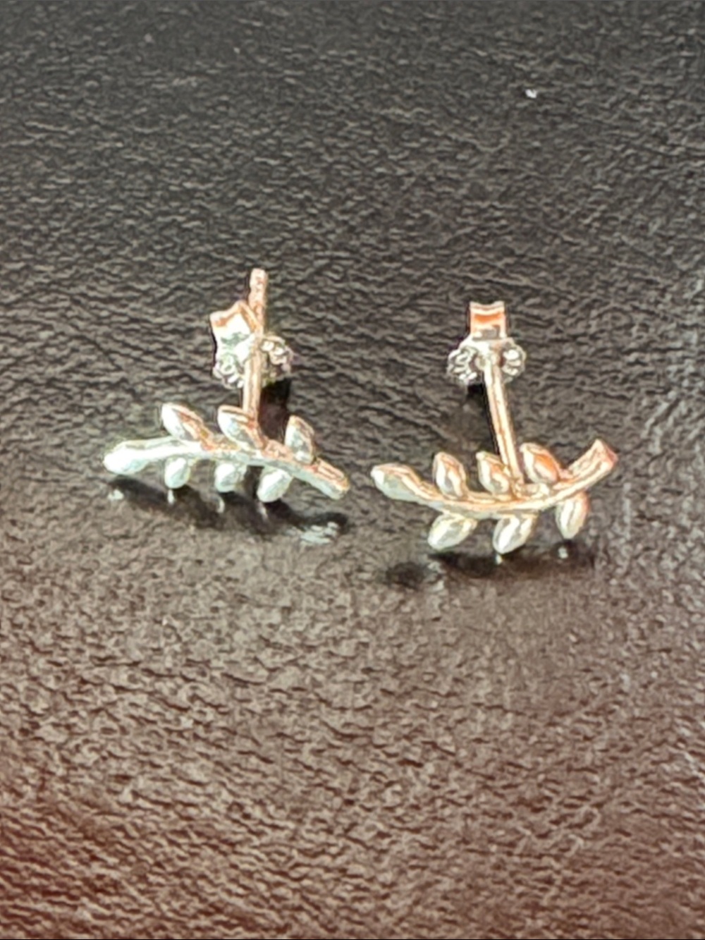 Sterling Silver Leaf Ear Climbers - Silver Women's Earrings